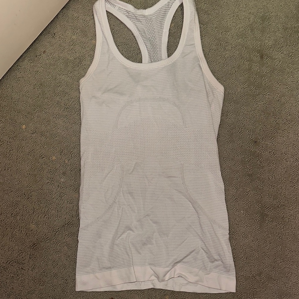 White Racerback Tank Top